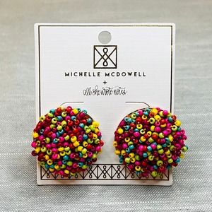 New Michelle McDowell “Confetti Maghon Taylor ASWN” Seed Bead Cluster Earrings
